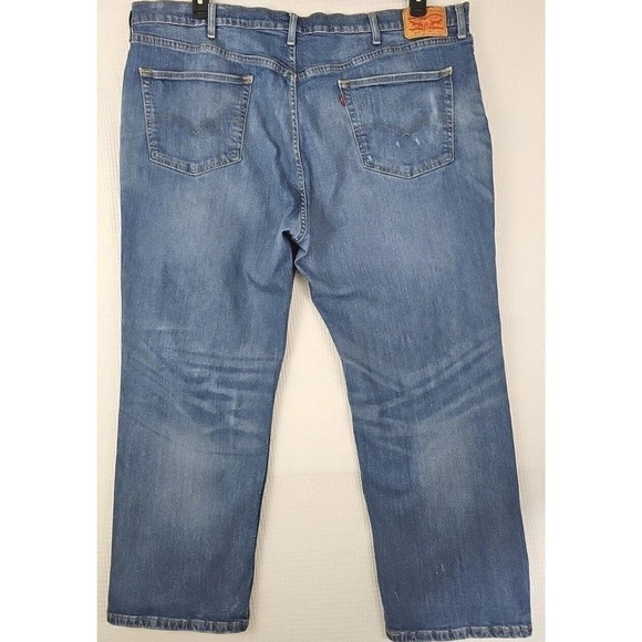 Levis 569 Blue Denim Jeans W48 L30 Lose Straight Leg Relaxed Fit Cotton - Picture 3 of 12
